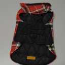 Kuoser Waterproof Dog Coat, Reversible Dog Jacket for Small Dogs, Adjustable Durable Doggie Winter Coat Warm Cozy Puppy Cold Weather Apparel from Small to Large Breed, Bright Red S (Small (Pack of 1))