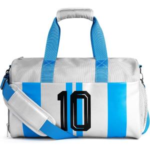 Gym Bag for Men Women, Carry On Sports Duffel Bag for Travel, Soccer Gear Bag with Shoe Compartment (No.10 Graphic)