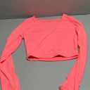 Artfish Women's Long Sleeve Scoop V Neck Crop Top, S