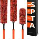 SPTA Rim Cleaner Brush, 3 Pcs Synthetic Ultimate Wheel Brush Set, Flat Spoke Wheel Cleaning Brush, Car Wheel Brush, Brush for Cleaning Wheels, Safe for Cars, Trucks, SUVs, RVs, Motorcycles & More