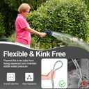 SPECILITE 150ft 304 Stainless Steel Garden Hose Metal, Heavy Duty Water Pipe with Nozzles for Yard, Outdoor - Flexible, Never Kink & Tangle, Puncture Resistant (Sliver)