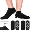 Codream Large Men's Moisturizing Gel Socks Men's Feet Care Ultimate Treatment for Dry Cracked Rough Skin on Feet Pack of 2 Pairs Black US Men 10-15