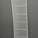 HVAC Premium 36'' x 10'' [Duct Opening] Flat Stamped Steel Return Air Grille - Sidewall and Ceiling - HVAC Vent Duct Cover - White [Outer Dimensions: 37.75''w X 11.75''h]