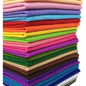 flic-flac 28pcs 12 x 12 inches (30cmx30cm) 1.4mm Thick Soft Felt Fabric Sheet Assorted Color Felt Pack DIY Craft Sewing Squares Nonwoven Patchwork