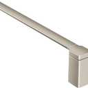 Moen YB8824BN 90 Degree Modern 24-Inch Bathroom Single Towel Bar, Brushed nickel