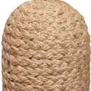 PEMAR Handwoven Jute Door Stopper with Handle  Weighted Door Stop for Indoor Use, Floor-Friendly Felt Base, Subtle Handcrafted Home Accent (5.1''D x 7.5''H, 5.2lb)