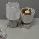 Sucolite Small 11.8" Table Lamps Set of 2, Bedside Nightstand Lamps for Bedroom Kids Room, Cute Desk Lamps with Studded Texture Base for Reading Nursery Living Room Office, White