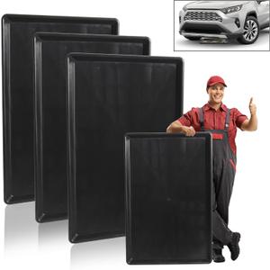 3 Pack Extra Large Oil Drip Pan, 35.4 x 24 x 1.6 in Oil Change Drain Pan, Plastic Oil Drip Tray for Under Car, Oil Catch Pan Tray for Garage, Fridges, Washing Machines, Cat Litter Box Bottom