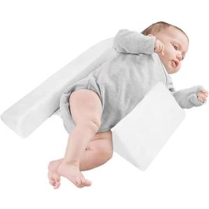 Baby Side Sleeper Weddge Adjustable Soft and Breathable Pillow (White)