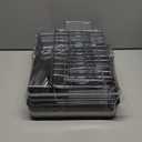 Pumokc Dish Drying Rack, Expandable Large Capacity 2 Tier Dish Drying Rack, Stainless Steel Dish Drainer with Utensil Holder, Adjustable Width for Kitchen Counter,Black