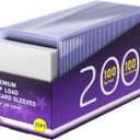 200 Card Sleeves Top Loaders for Cards, Toploaders Premium Baseball Card Sleeve Hard Plastic, 3" x 4" Trading Cards Holder, Sports Protectors(100 Toploaders + 100 Penny Sleeves)