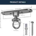 Heavy Duty Stainless Swing Hanger with Smooth Swing Bearings 180+360, 1500 lb Capacity for Indoor Outdoor Playground Yoga Hammock Chair Sandbag Porch Swing Bag, Size 1
