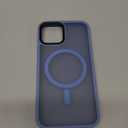 CANSHN Magnetic Compatible with iPhone 12 Case/iPhone 12 Pro Case [Compatible with Magsafe] [Translucent Matte] Slim Thin Shockproof Protective Bumper Cover Phone Case 6.1 Inch - Sky Blue