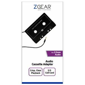 ZGEAR Audio Cassette Adapter for 3.5mm Audio with 3-Ft Cord
