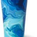 Swiglife 32oz Insulated Tumbler, Travel Coffee Tumbler with Lid, Cup Holder Friendly Travel Coffee Mug, Stainless Steel, 32 oz, Reusable Insulated Mug with Lid (Blue Lagoon)