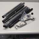 Heavy Duty Curtain Rods for Windows 16-137 Inches 1 Inch Diameter Adjustable Curtain Rod Modern Decorative Drapery Rods Easy Installation Telescoping Window Single Curtain Rod (Black,16-137")