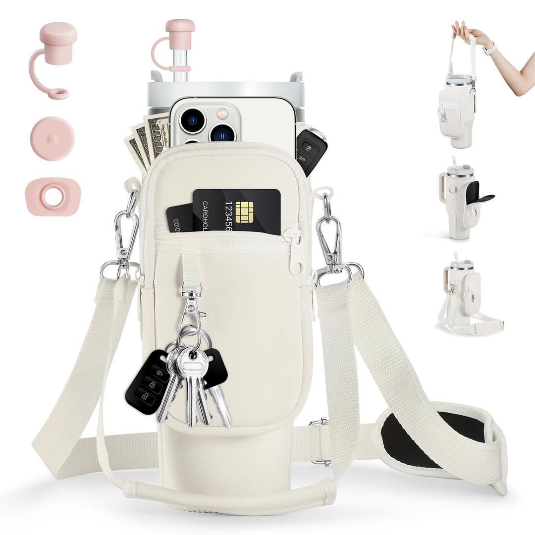 linmaya Water Bottle Carrier Bag with Phone Pocket