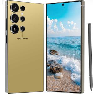 I25 Ultra Unlocked Cell Phone, 6800mAh Long Battery Life Smartphone,Built in Pen,6.8" HD Screen 8+512GB Unlocked Phones,5G/Dual SIM/Fingerprint Unlock/Face ID (Gold22)
