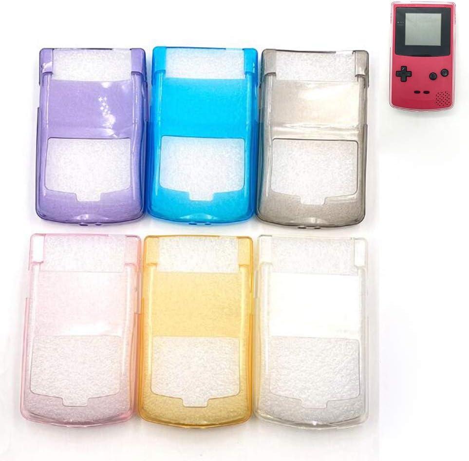 Crystal Shell Soft TPU Case Protective Cover for GBC Gameboy Color Console Protection Cover (Clear Black)