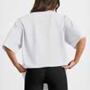 Trendy Queen Womens Oversized Summer T Shirts Plus Size Spring Cute Casual Tops Short Sleeves Fashion Workout Clothes (White, XL)