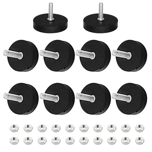 SYWAN Rubber Coated Magnet, Small Rubber Coated Magnet 22mm Round Rubber Neodymium Magnet Anti Scratch Magnet Magnet Mount Plate Magnetic Mount Base for Lighting Camera Tool Equipment (10)