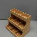 Theodore Vertical Bamboo Tea Organizer  Holds 180 Tea Bags  Compact Wooden Tea Storage Box for Home, Kitchen, Office  Fits Sugar Packets, Sweeteners, and Creamers