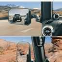 JOYTUTUS Wrangler Mirrors Doors Off Compatible with Wrangler TJ JK & Unlimited, Wrangler JK Side Mirrors for Wrangler 1997-2018, Wider View No Vibrate & Wobble (Patented), Does Not Fit on Doors