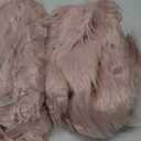 Buryeah 2 Pcs Christmas Table Runner, 72 x 13 Inch Faux Fur Table Runner Dresser Fur Table Runners Decoration Rug Christmas Table Decorations for Xmas Wedding Birthday Winter Dining Table (Pink)