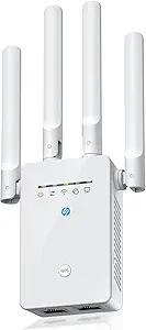 WiFi Extender Signal Booster, Long Range Internet Booster Extender for Home, Mesh Wi-Fi 6X Faster Wireless WiFi Repeater with Ethernet Port, Broader Coverage Than Ever, 1-Tap Setup