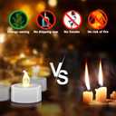 50 Pack LED Tea Lights Bulk, 200+ Hours Long Lasting Battery Operated Flameless Candles for Wedding Centerpieces, Proposal Decorations, Valentine's Day & Event Decor (Warm White)