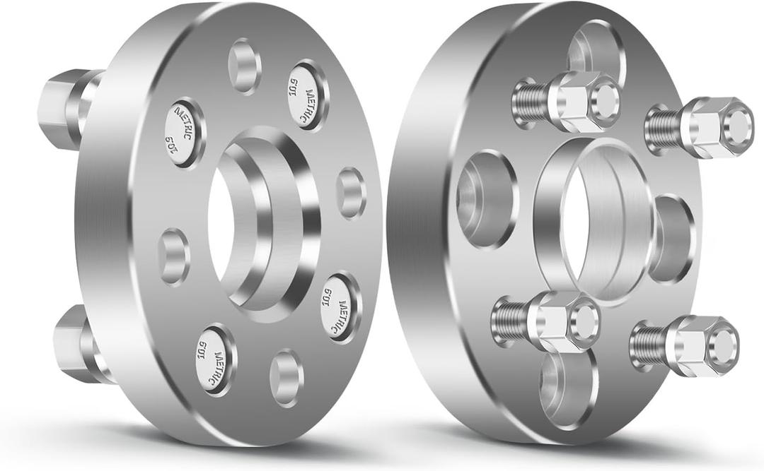OCPTY 4x100 to 4x100 Wheel Spacers for Accord for Civic for Civic del Sol for CRX for EL for Fit 1 inch 12x1.5 Studs 56.1mm Hub Bore Forged Hub Centric Wheel Spacers 4 lug 2PCS