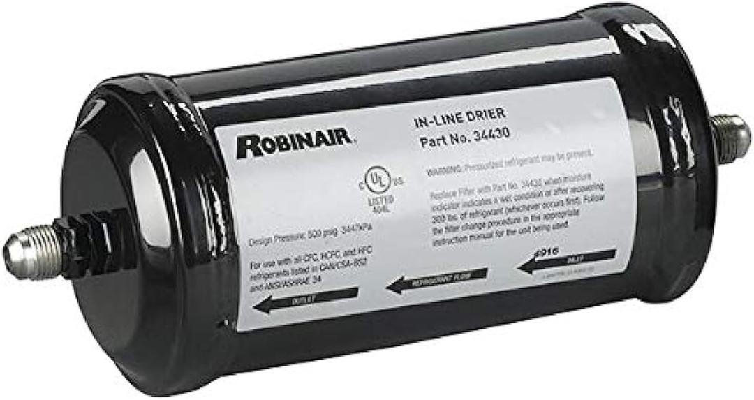 Robinair 34430 A/C Recycling Filter Drier - Quick Change Filter,Black, 1 Count (Pack of 1)