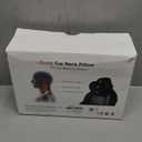 Crofy 2-Pack Car Neck Pillow, Softness Car Headrest Pillow for Driving with Adjustable Strap, 100% Memory Foam and Breathable Removable Cover, Comfortable Ergonomic Design, 4.7 Inches Thick (Black)