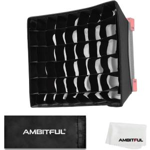AMBITFUL LED Video Light Diffuser Honeycomb Grid Softbox Panel Light Softbox + Honeycomb Grid for LED Panel Light (35.5X 29.5cm/14''x11.6'')