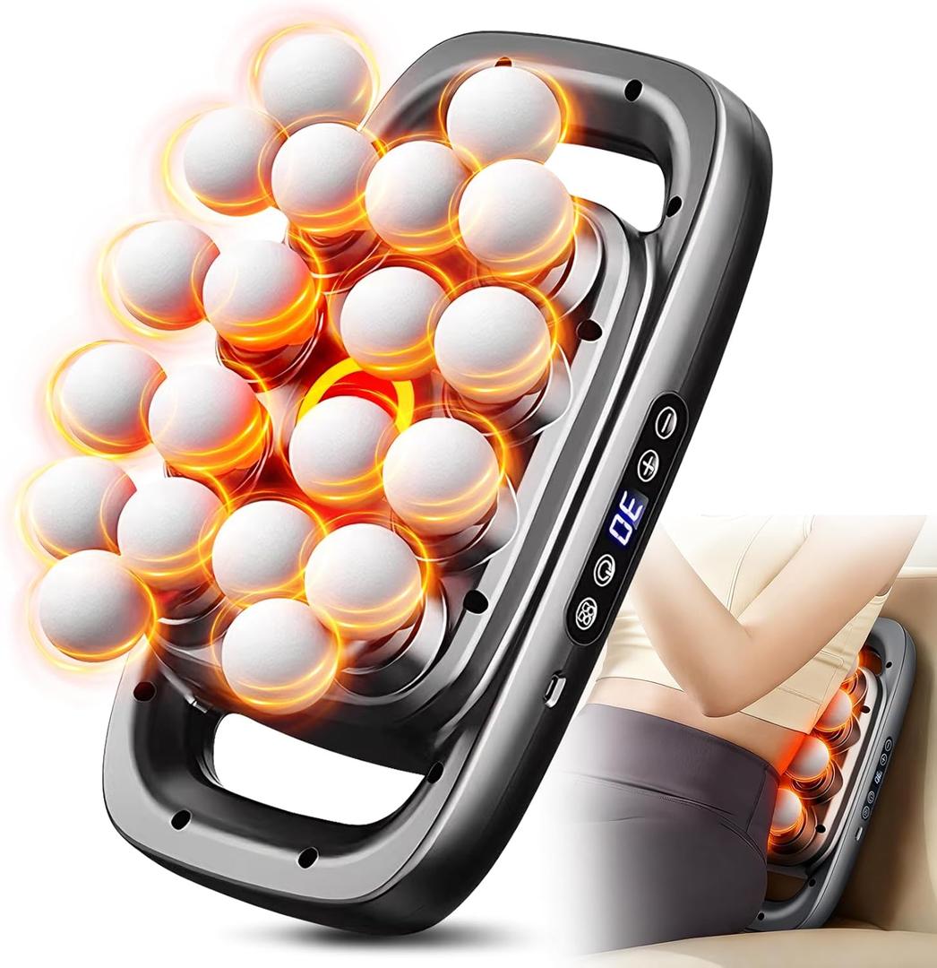 20 Head Massage Gun Deep Tissue with 3 Modes & 30 Levels, Percussion Multi-Head Handheld Portable Massager, Quiet Muscle Electric Massager Gun for Back Neck Shoulder Legs Pain Relief, Gifts Women Men