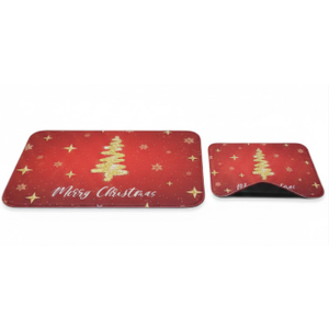 Arttown Merry Christmas Xmas Bathroom Rug Mat Set of 2, Cute Gnome Gray Washable Cover Floor Rug Carpets Floor Bath Mat Bathroom Decorations size Big 31x19 Inch, Small 23x15 Inch