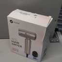 slopehill Dual Voltage Travel Mini Hair Dryer, Lightweight Ionic Blow Dryer, Professional Fast Drying, Compact Portabe Quiet Hairdryer with Magnetic Diffuser for Women, International European 100-240V (Stone)