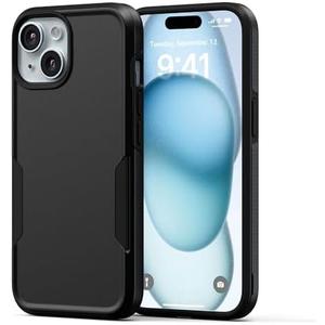 NTG【2023 New Designed for iPhone 15 Case, Heavy-Duty Tough Slim Shockproof [2 Layer Structure][Military Grade Protection] Phone Case for iPhone 15 (6.1 Inch), Black