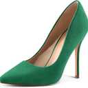 mysoft Women's High Heels Pumps Closed Pointed Toe Stiletto 4IN Heels Dress Wedding Shoes (7)