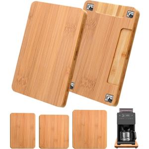 Appliance Sliders for Kitchen Appliances, Bamboo Sliding Tray for Coffee Maker, Countertop Appliance Slider with 360 Rolling, Counter Slider Tray for Coffee Pot, Kitchen Aid Mixer (14.5x9.5)