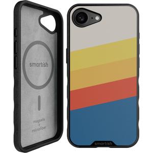 Smartish iPhone 17e/16e MagSafe Case - Gripmunk Magnetic Slim Case [Lightweight + Protective] Drop Tested Thin Grip Cover with Microfiber Lining for Apple iPhone 17e/16e - Striped Up