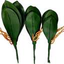 Artificial Phalaenopsis Leaf S  Butterfly Orchid Real Touch Auxiliary Material Flower Decoration Orchid Leaves Home Decor(S) 3 Pack