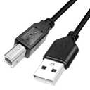 Long Slim 20ft Type2.0 Printer Wire, Type A to Type B Wire High Speed Type 2.0 A to B Wire Scanner Printer Cord to Computer for HP Canon Brother Dell Epson OD2.8MM