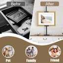 Adjustable Tabletop Easel Stand, Picture Easels for Display Up to 29" H, Metal Picture Frame Holder Stand Table for Art, Photo (black)