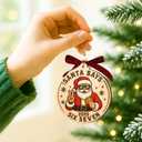 2 x 67 Christmas Ornament - 67 Ornaments for Christmas Tree, Santa Says Six Seven 2025 - Funny 6 7 White Elephant Gifts, Fun for Teen, Kid - Viral Decoration - Meme Acrylic Xmas Gifts