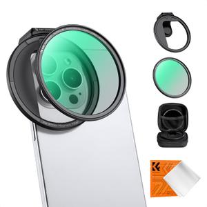 K&F Concept Clip On 67mm CPL Magnetic Phone Lens Filter Kit, Phone Clip with Magnetic Adapter Ring/Cold Shoe/Locking Knob, Polarizer Filter for iPhone 16 15 Pro Max 14 13 K&F Concept Clip On 67mm CPL Magnetic Phone Lens Filter Kit, Phone Clip with Magnetic Adapter Ring/Cold Shoe/Locking Knob, Polarizer Filter for iPhone 16 15 Pro Max 14 13