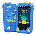 KOKODI Kids Smart Phone Toys, Birthday Gifts Idea Dinosaur Toys for 3 4 5 6 7 8 Year Old Boys, Touchscreen HD Digital Dual Video Camera, Preschool Learning Toy for Kids 3-5 Travel Trip Activity (Blue)