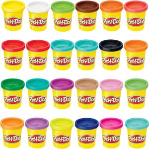 Play-Doh Modeling Compound 24-Pack Case of Colors, Non-Toxic, 3 Oz Cans of Assort. Colors, Back to School Classroom Supplies, Preschool Toys, Ages 2+