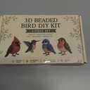 YADUO Tiny 3D Beaded Animal DIY Kit, Easy DIY Beading Embroidery Kit with 4 Cute Designs, Cute Bird & Animal Beading Craft Set, Handmade Bead Art Mosaic Kit for Adults,Beginners (Backyard Birds)