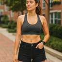 Liloak Womens Pack of Washed Denim Jean Shorts Mid Rise Casual Ripped Frayed Hem Summer Hot Shorts Pack (X-Large, Dark Indigo/Medium Indigo/Black-)